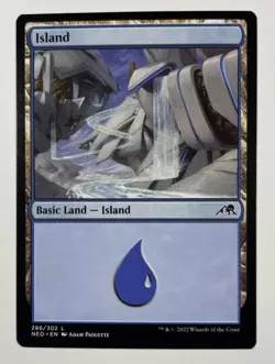 x1 Island NEO MTG 286/302 BASIC LAND M/NM 1x - Image 1