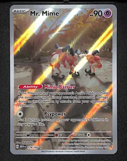 Mr. Mime 179 Illustration Rare Pokemon 151 165 Holo 2023 - Image 1