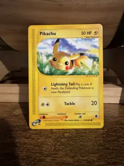 Pokemon Pikachu 124/165 Expedition Base Set 2002 Vintage - Image 1