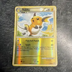 Pokemon Card - 2010 - Raichu - Reverse Halo - 33/90 - Image 1