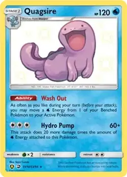 Quagsire SV10 Holo Rare Hidden Fates Pokemon Cards - Image 1