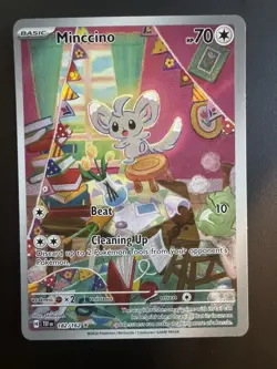 Pokemon TCG Temporal Forces SV05 Minccino 182/162 Illustrious Rare - Image 1