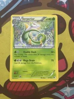 Pokemon Serperior 13/149 - Cosmo Holo - BW Boundaries Crossed - Light Play - Image 1