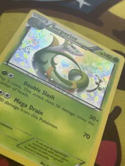 Pokemon Serperior 13/149 - Cosmo Holo - BW Boundaries Crossed - Light Play - Image 3