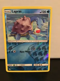 Lapras 17/68 Reverse Holo Pokemon Hidden Fates Rare - Image 1