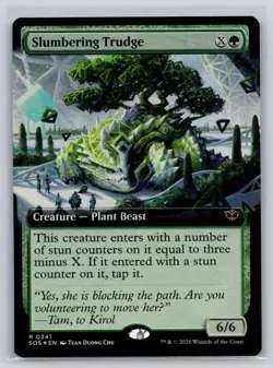Slumbering Trudge (Extended Art) 341 Secrets of Strixhaven MTG Foil NM - Image 1