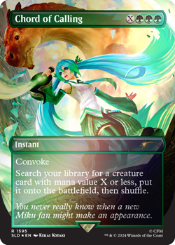Magic The Gathering Hatsune Miku Digital Secret Lair CHORD OF CALLING FOIL 1595 - Image 1