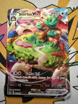 Pokemon Snorlax VMAX 142/202 Ultra Rare Full Art Holo Sword & Shield - Image 1