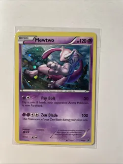 Pokemon TCG Mewtwo XY Black Star Promos XY100 Cosmos Holo Promo LP 2015 - Image 1
