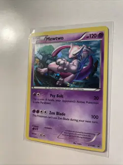 Pokemon TCG Mewtwo XY Black Star Promos XY100 Cosmos Holo Promo LP 2015 - Image 2