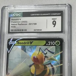 Pokemon 2022 Beedrill V 001/189 Holo Astral Radiance CGC 9 - Image 2