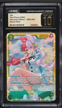 CGC 10 Pristine ENGLISH Uta EB03-061 Heroines Edition One Piece Super Rare - Image 1
