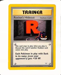 Rocket's Hideout 63/64 Uncommon Neo Revelation Pokemon Unlimited - 2000 - Image 1