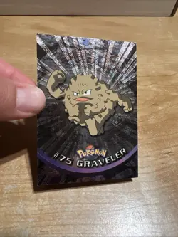 Graveler #75 Textured Holo Foil 1999 Topps Pokemon TV Animation Edition - Image 1