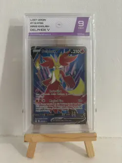 Total Grading Graded 9 Delphox 173/196 | Lost Origin Full Art | Pokemon Card TCG - Image 1