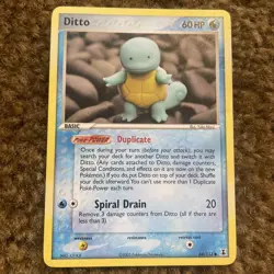 Pokemon TCG Squirtle Ditto Delta Species Non-Holo Card 64/113 LP Condition - Image 1