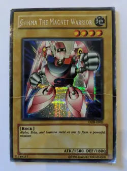YuGiOh Gamma the Magnet Warrior DOR-E003 Prismatic Secret Rare - Image 1
