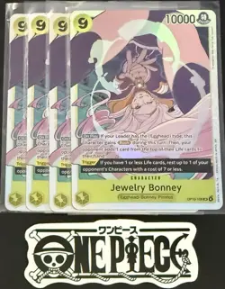 4x One Piece OP13-108 SR - Jewelry Bonney - EN - Foil - Play Set - TCG - NM/M - Image 1