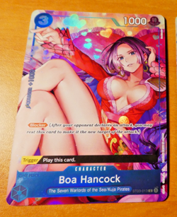 ONE PIECE ENGLISH CARD HOLO GAME CARTE BOA HANCOCK ST03-013 ALT JCC EN ** - Image 1