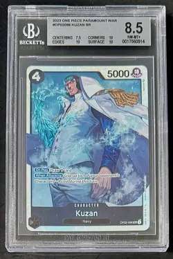 BGS 8.5 One Piece OP02-096 SR Kuzan - English - Paramount War - Graded - Image 1