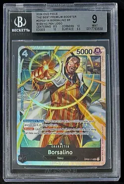 BGS 9 One Piece OP02-114 SR Borsalino - English - Foil - PRB01 - Graded - Image 1
