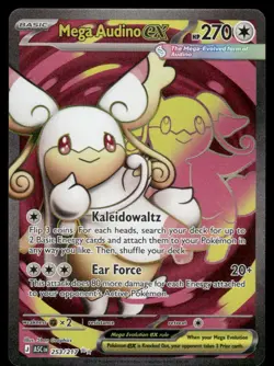 Pokemon Cards Mega Audino ex 253/217 Ascended Heroes Ultra Rare NM - Image 1