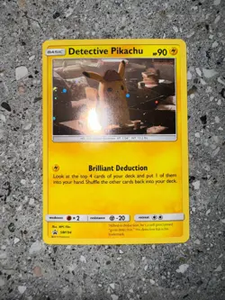 Pokemon TCG Cards Detective Pikachu SM194 Black Star Promo Holo EXC-NM - Image 3