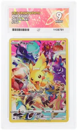 Pikachu Secrete Rare 160/159 Pokemon Crown Zenith Ace 9 - Image 1
