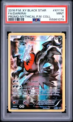 2016 POKEMON XY BLACK STAR PROMO #XY114 FULL ART/DARKRAI PSA 9 - Image 1