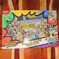 Sealed Pokemon TCG Ascended Heroes Premium Poster Collection Mega Lucario - Image 1