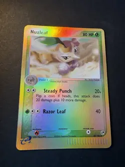 Pokemon TCG Nuzleaf 48/100 Sandstorm Reverse Holo Uncommon English 80 HP 2003 - Image 1