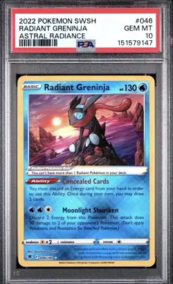 Radiant Greninja #46 Astral Radiance 2022 Pokemon GEM MINT PSA 10 - Image 1