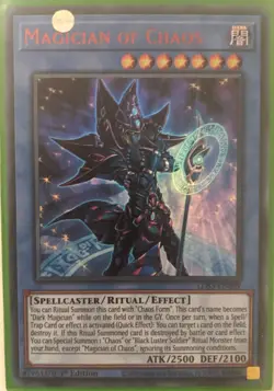 YuGiOh Magician of Chaos Ultra Rare 1st Edition Red LDS3-EN089 - Image 1