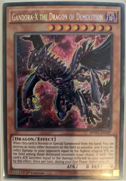 YuGiOh Gandora-X the Dragon of Demolition Secret Rare 1st Edition MVP1-ENS49 - Image 1