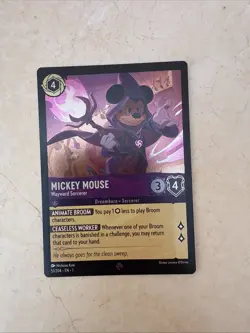 51/204 MICKEY MOUSE WAYWARD SORCERER SUPER RARE DISNEY LORCANA CARD FOIL - Image 1