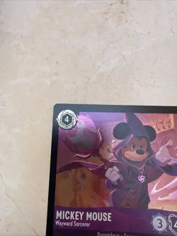 51/204 MICKEY MOUSE WAYWARD SORCERER SUPER RARE DISNEY LORCANA CARD FOIL - Image 3