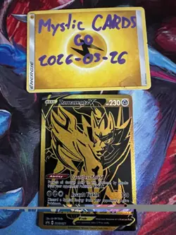 Zamazenta V SWSH077 Gold Holo Black Star Promo Card - Image 1