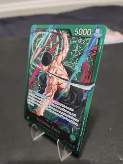 Roronoa Zoro - OP12-020 Green Foil Leader Card From Learn Together - Image 3