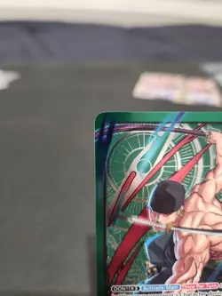 Roronoa Zoro - OP12-020 Green Foil Leader Card From Learn Together - Image 4