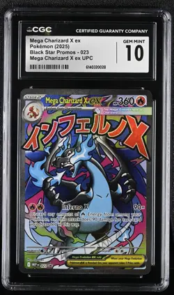 Pokemon 2025 Mega Charizard X ex Black Star UPC Promo Card 023 CGC Gem Mint 10 - Image 1