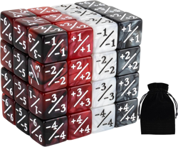 48 Pieces Magic Counter Dice plus 1 MTG Counters Dice Set Marble Life Buff Token - Image 1