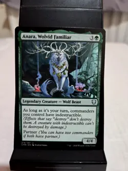 ANARA, WOLVID FAMILIAR 214 COMMANDER LEGENDS MAGIC: THE GATHERING NM 214 - Image 1