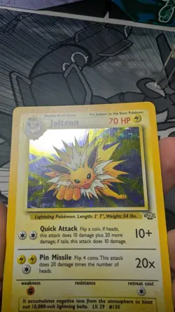 Pokemon TCG VTG WOTC Jungle Unlimited Jolteon 4/64 Holo Rare NM/LP - Image 4
