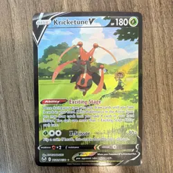 Pokemon Kricketune V Ultra Rare Full Art Holo TG12/TG30 Silver Tempest 180 HP - Image 1