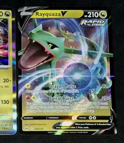 2 Rayquaza Holo Rare 127/193 M2a: High Class Pack + Rayquaza V Pokemon TCG NM - Image 3