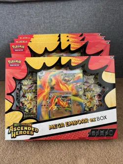 Pokemon TCG Ascended Heroes Mega Emboar EX Box - Image 1