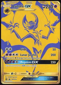 Lunala GX -a SM103A Holo Promo Sun & Moon Promo Pokemon Near Mint - Image 1