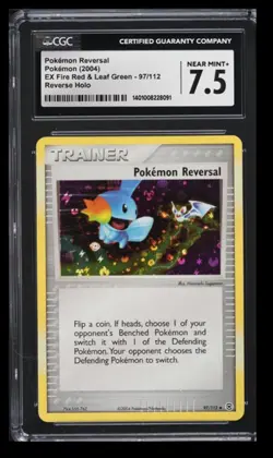 2004 EX Fire & Leaf Green Pokemon Reversal CGC 7.5 English #97/112 Reverse Holo - Image 1