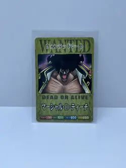 2008 ONE PIECE BERRY MATCH TOURNAMENT BLACKBEARD TEACH PROMO WANTED CARD - Image 1