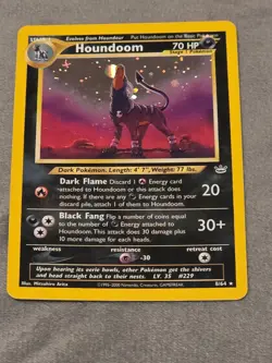 Houndoom Neo Revelation Holo Card 8/64 Unlimited Rare Pokemon TCG - Image 1